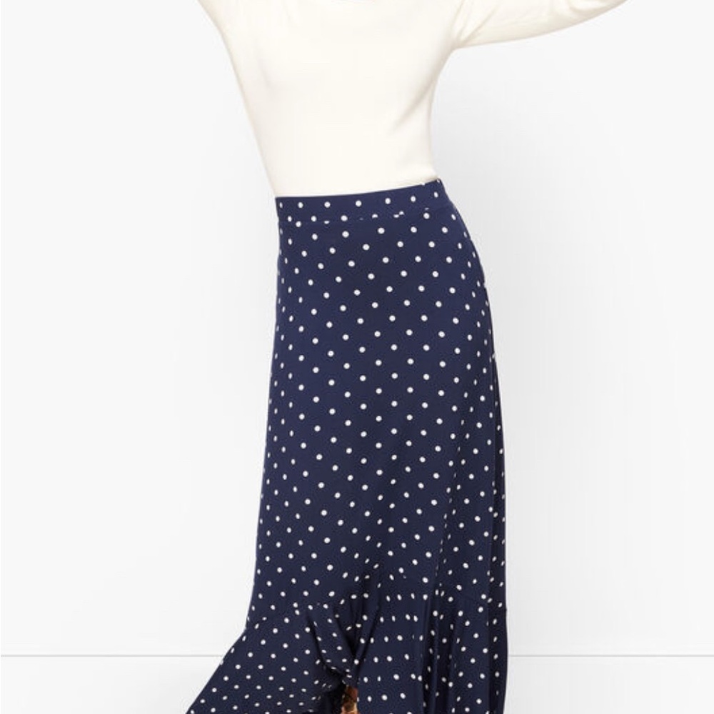 Flounce hem maxi skirt by Talbots.